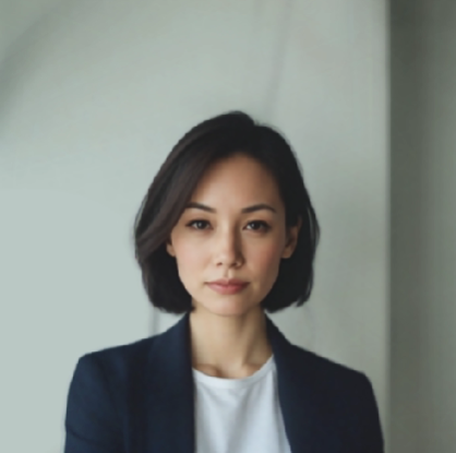 AI generated image of a woman in jacket